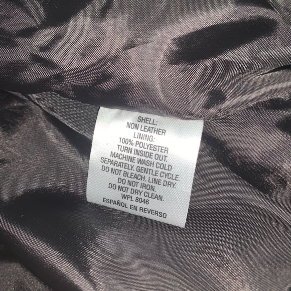 Black faux leather jacket Inc. NWT mandarin collar, 4 pockets , 1 zips Men’s Sm - Picture 6 of 7